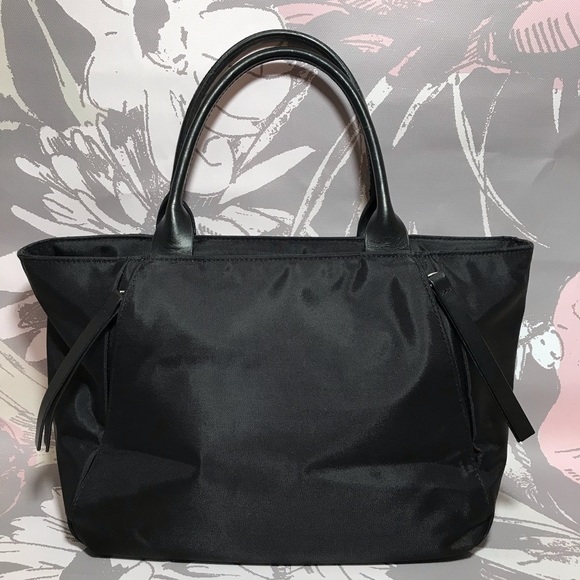 Banana Republic Handbags - Banana Republic Leather Trim Black Satchel   Purse